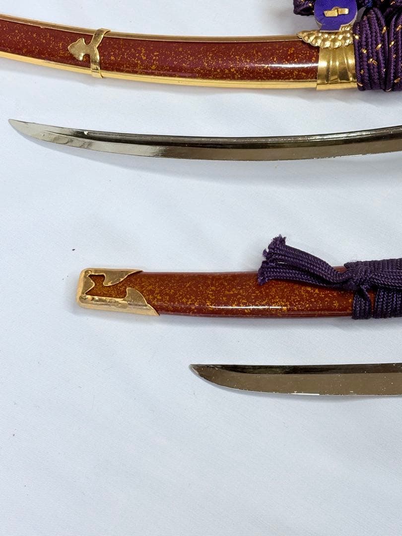 こどもの日 刀の置物 模造刀 2本セット オブジェ コレクション 五月人形 刀掛