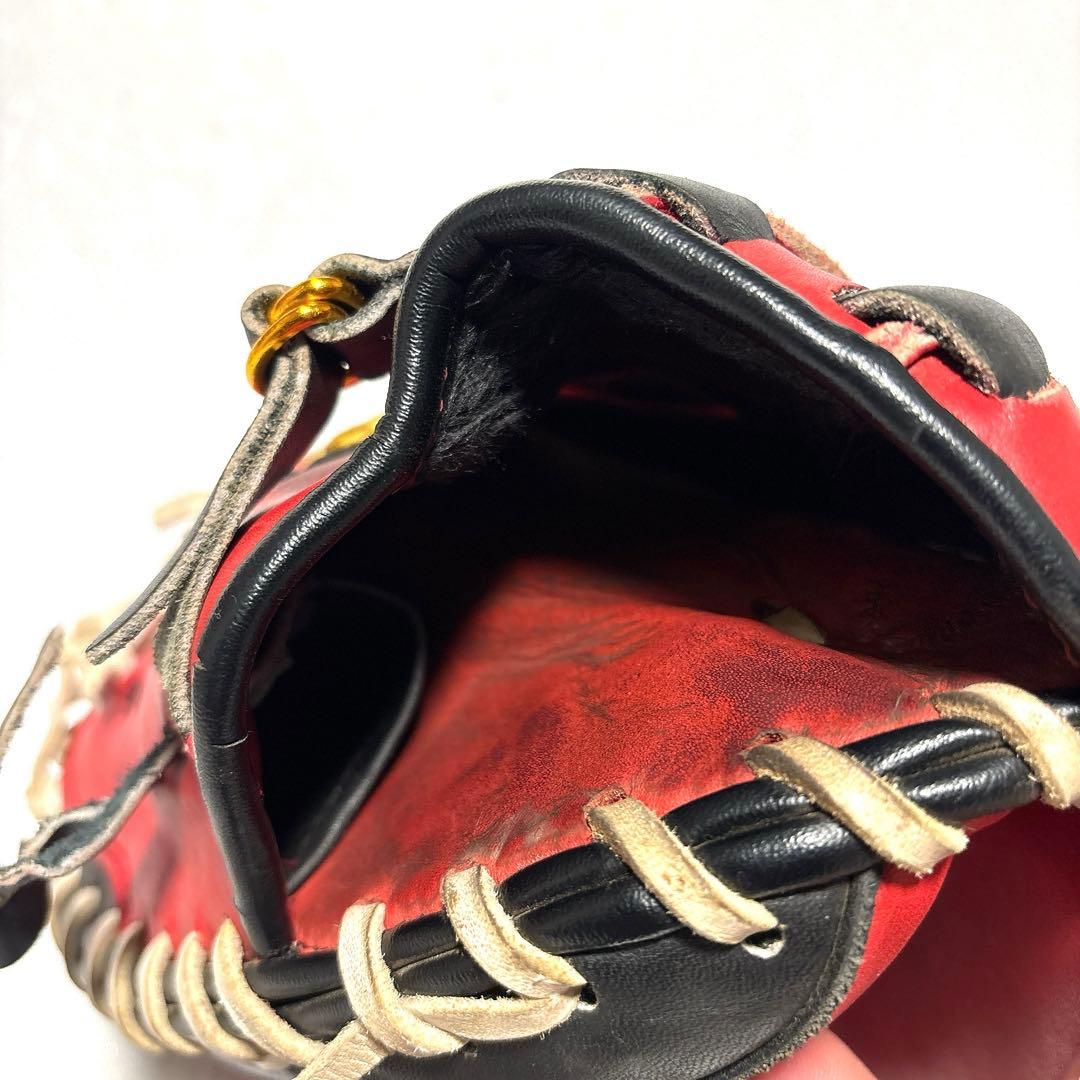 《希少モデル》 キャッチャーミット レッド ブラック 軟式 左利き用