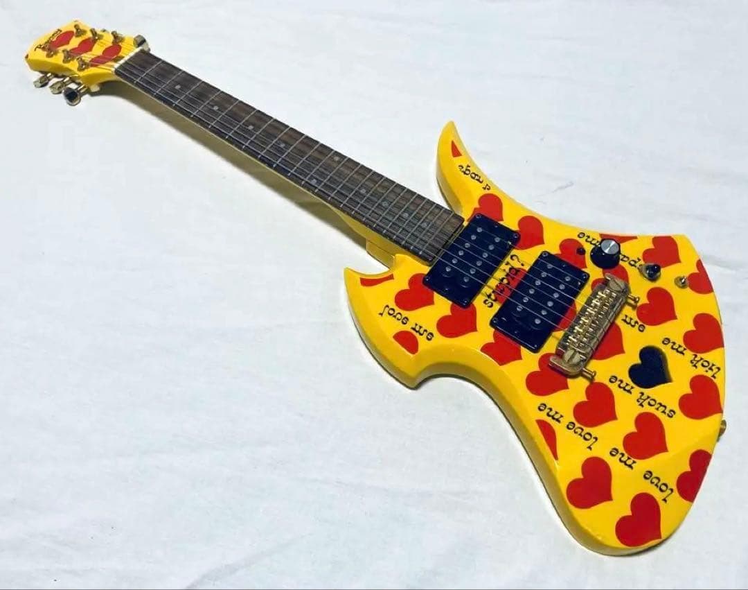 BURNY YH-JR hideモデル アンプ内蔵 モッキンバード ギター