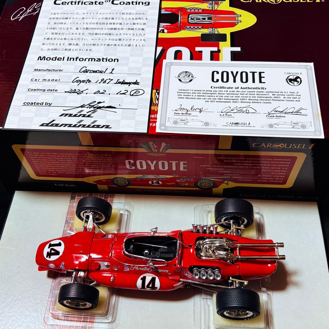 国内未入荷 1/18 Carousel 1 コヨーテ 1967 インディウィナー