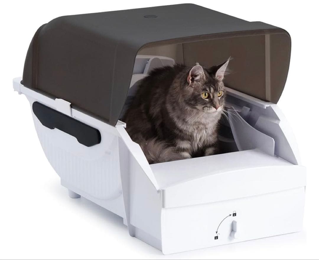 明日削除します！ 自動猫トイレ　大型　多頭飼い 静音設計 屋根付き