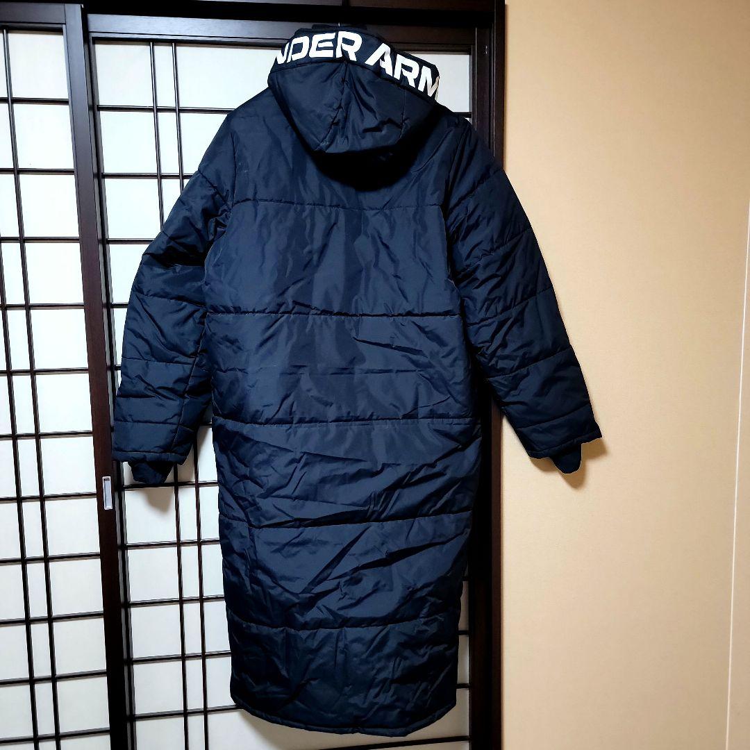極美品 UNDER ARMOR アンダーアーマー ベンチコート ブラック L