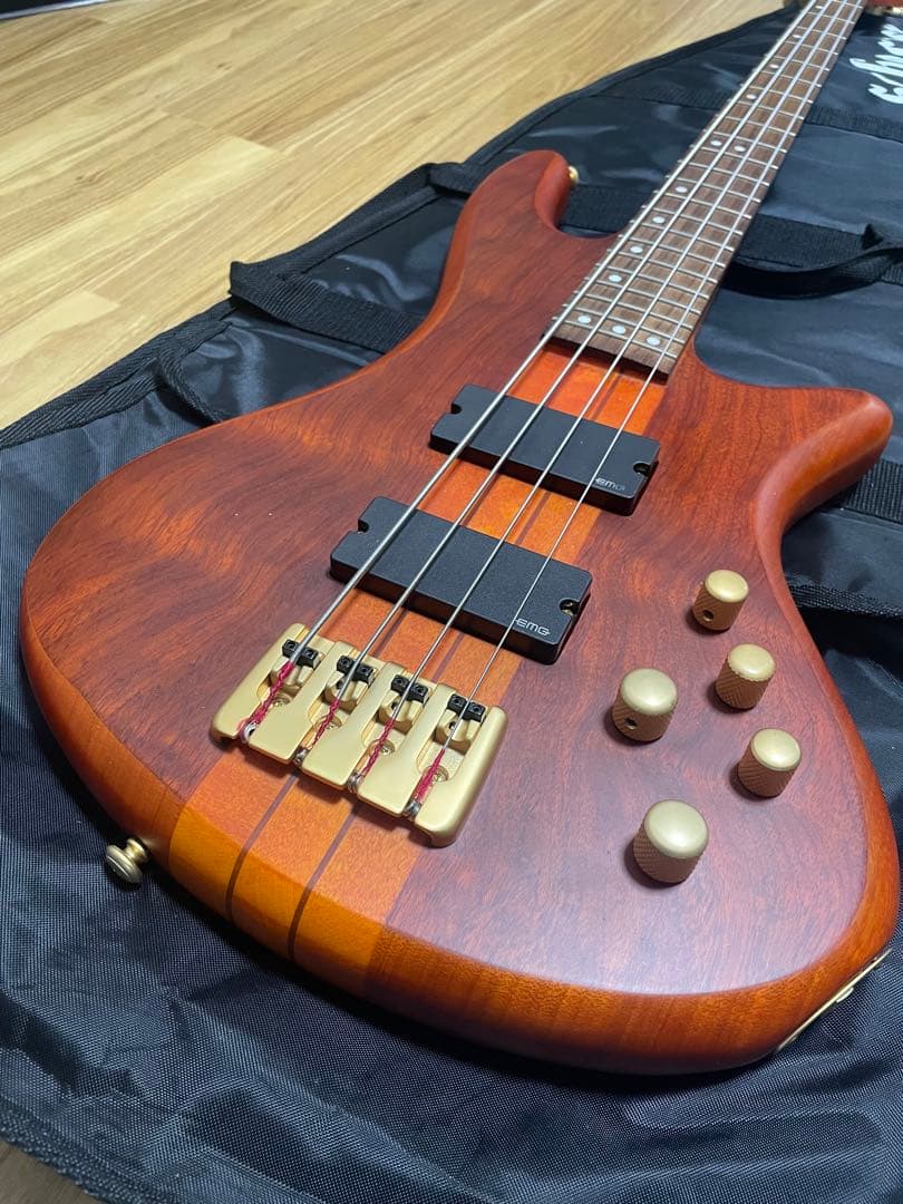 Scherer エレキベース 4弦 ブラウン ギグバッグ付き