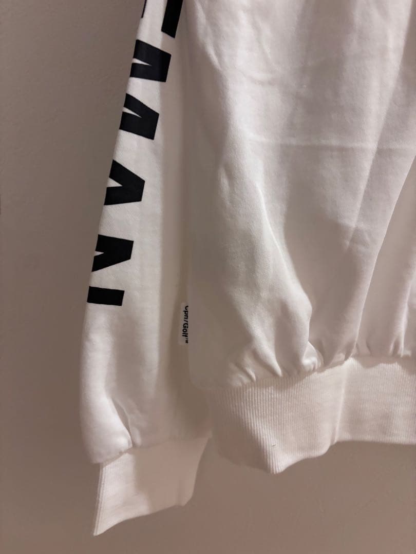 ロゴモックネックシャツ　ホワイト　M