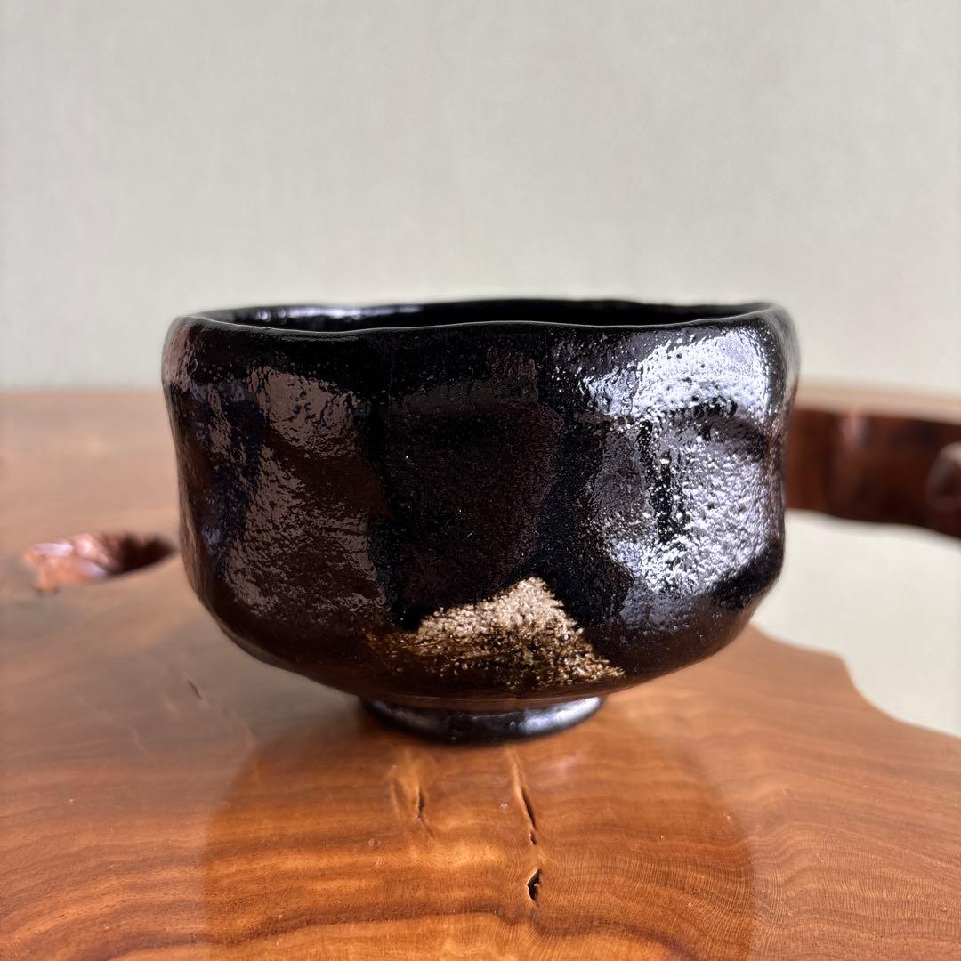 佐々木松楽 黒茶碗 「清楽」 楽焼 抹茶碗 茶道具 共箱