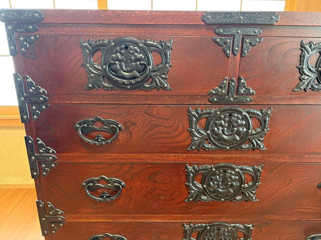 岩谷堂箪笥 桜木作 伝統工芸 和箪笥 鍵付き 送料込み