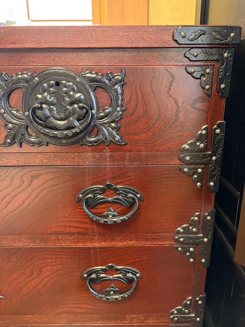 岩谷堂箪笥 桜木作 伝統工芸 和箪笥 鍵付き 送料込み