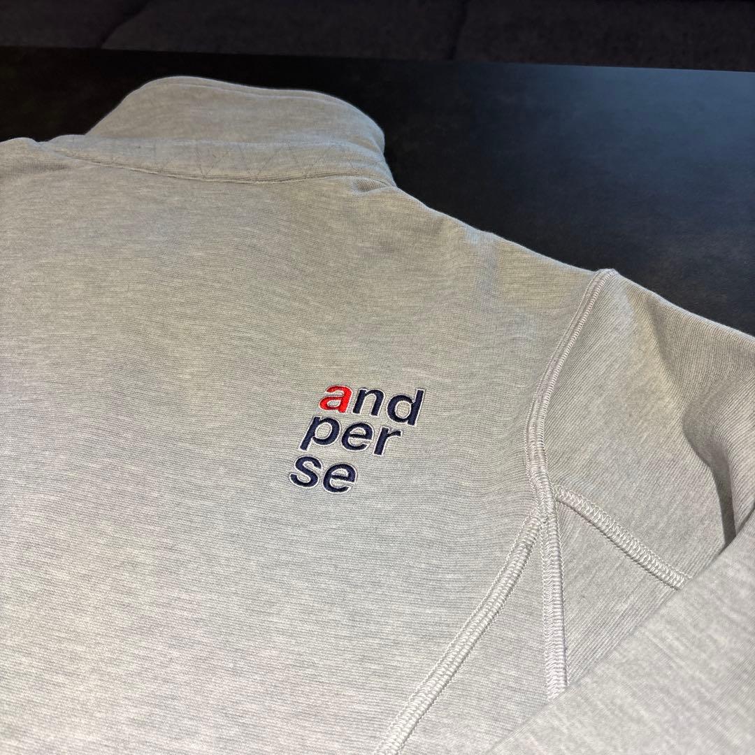 【美品✨】and per se フルジップジャケット アイボリーグレー