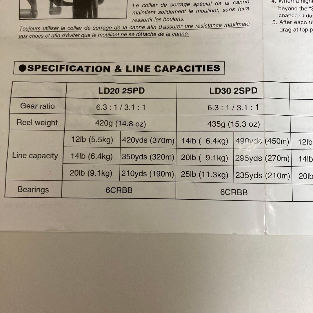 USダイワ ソルティスト LD30 SALTIST 2SPEED