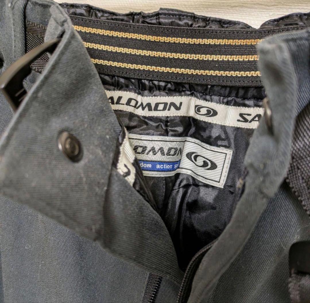 SALOMON スノーウェア 上下 メンズL カーキ オールドサロモン