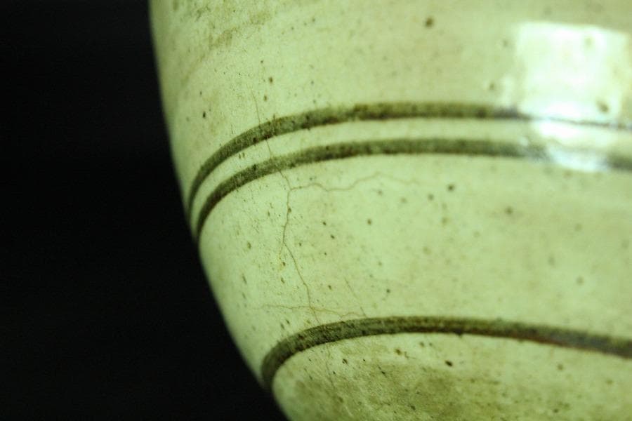 絵瀬戸 行燈皿 碗 時代物 二件(K-YC584)