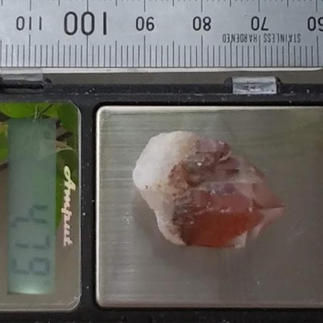 4.79g　レッドファントム　赤富士水晶　美品　水晶　鉱物標本　ファントム