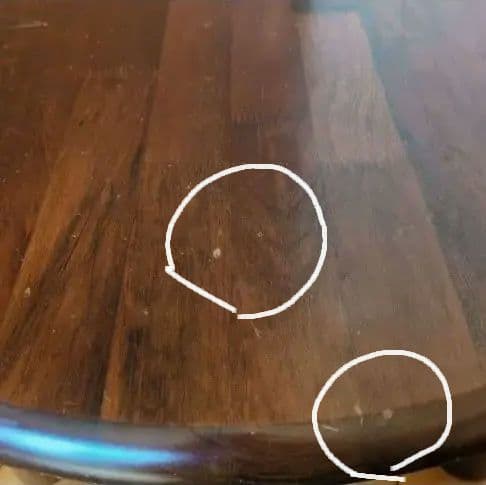 円形木製ダイニングテーブル ダークブラウン