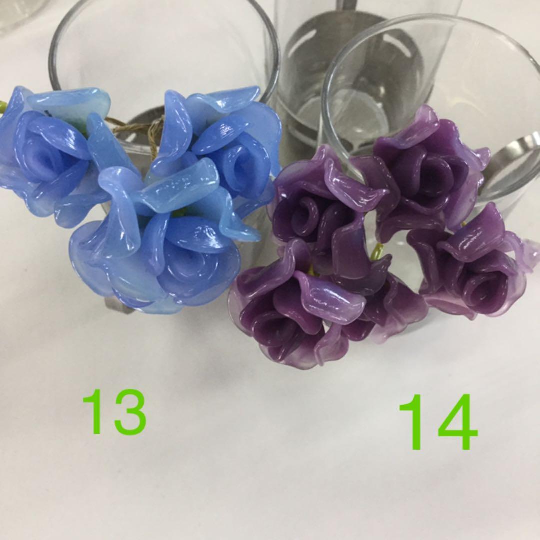 ※ガラス細工　薔薇　いろんな色　No.13 〜17