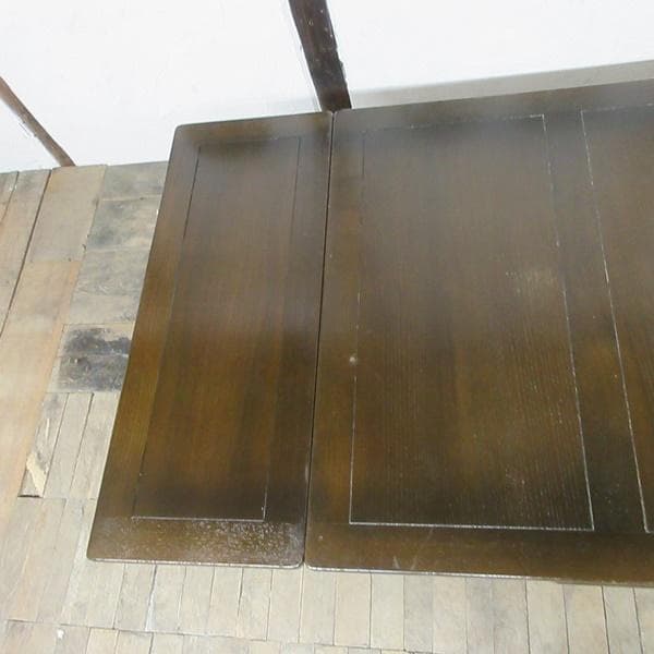 イギリス アンティーク 家具 ダイニングテーブル ドローリーフ 英国 6671d