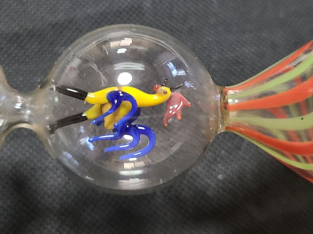 オーストリアビミエ工房アンティークフィギュア入りグラス