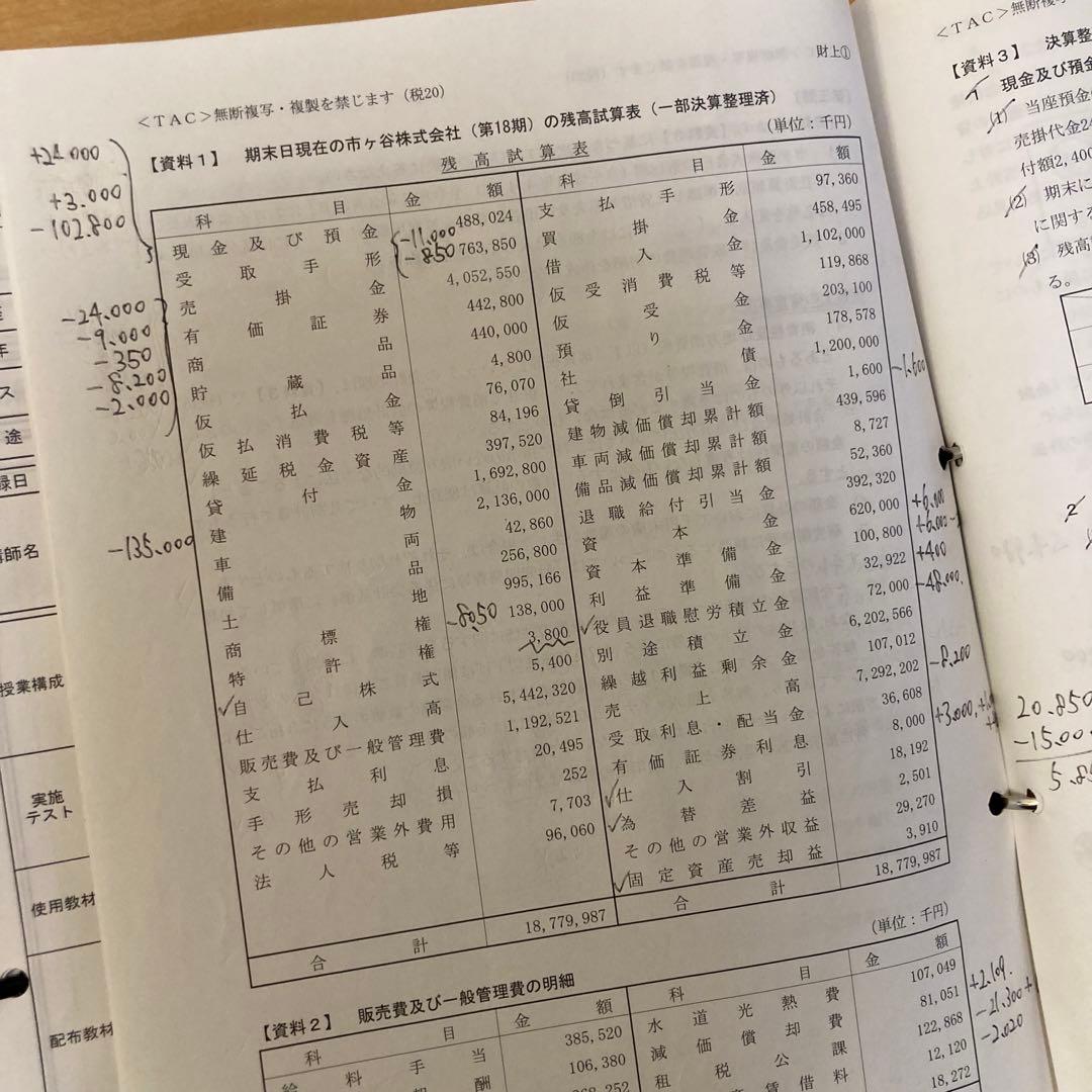 TAC 税理士講座　DVDとテキスト　財務諸表論