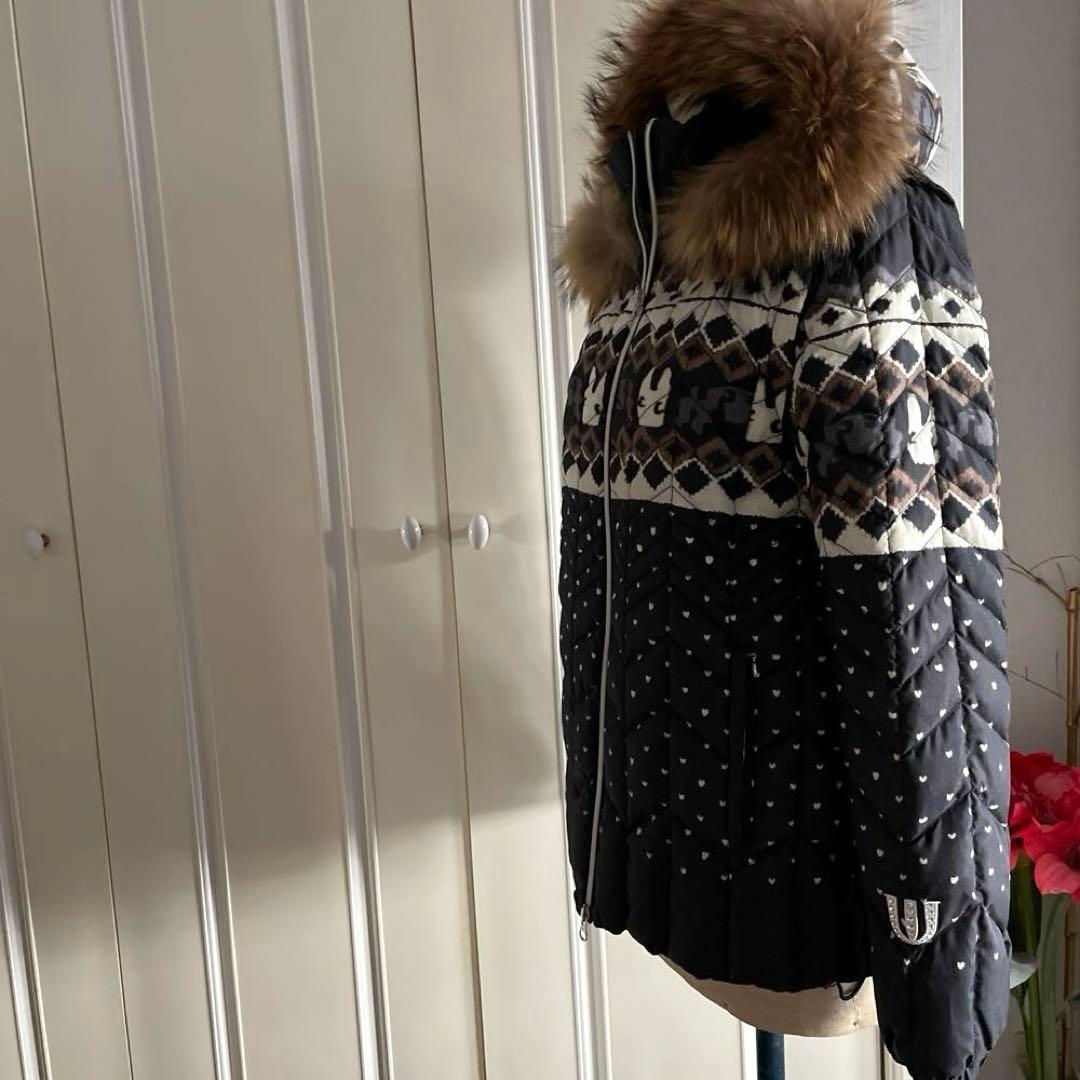 MU sports ファーダウン ウエサコ フードファー腕部分取外し可能 ゴルフ