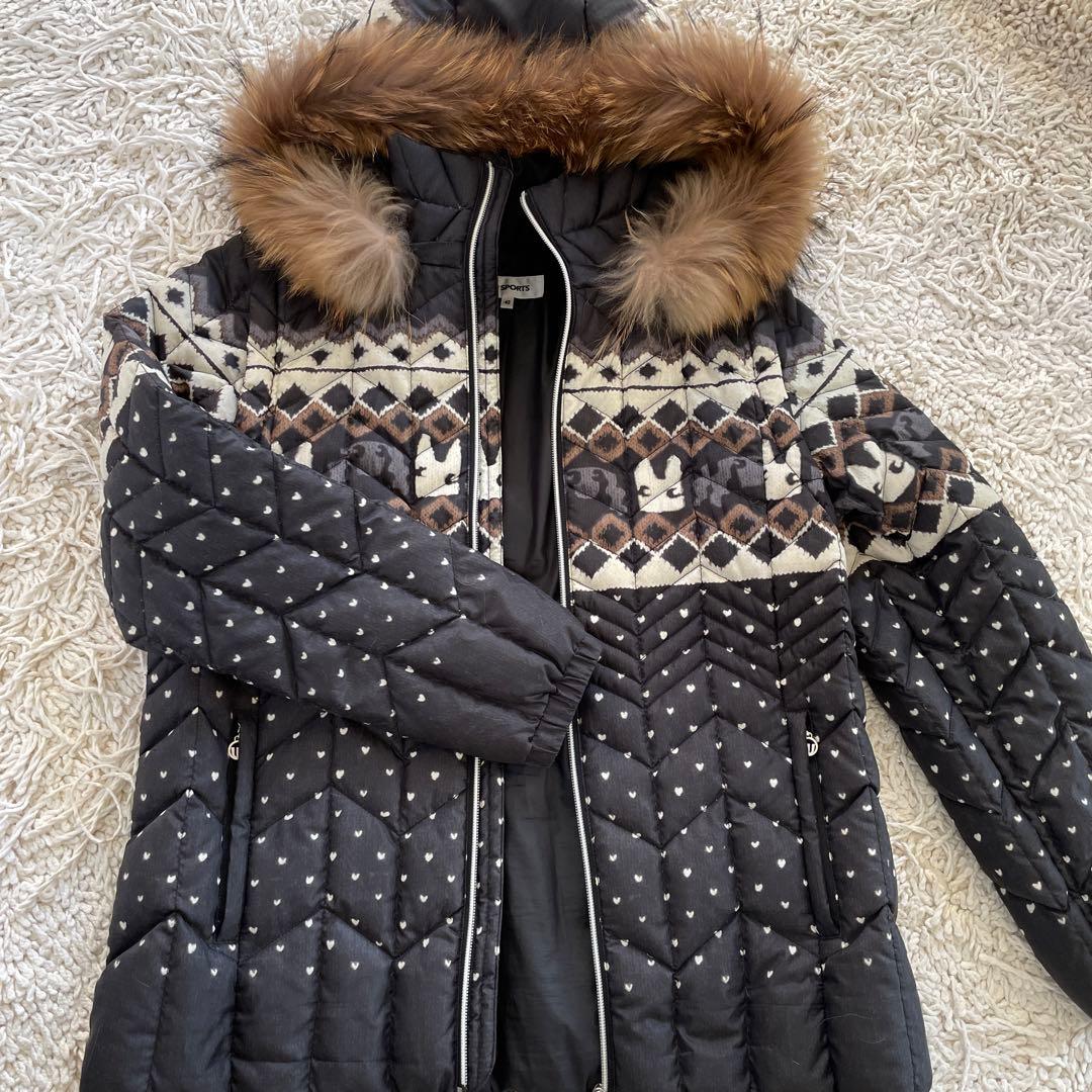 MU sports ファーダウン ウエサコ フードファー腕部分取外し可能 ゴルフ