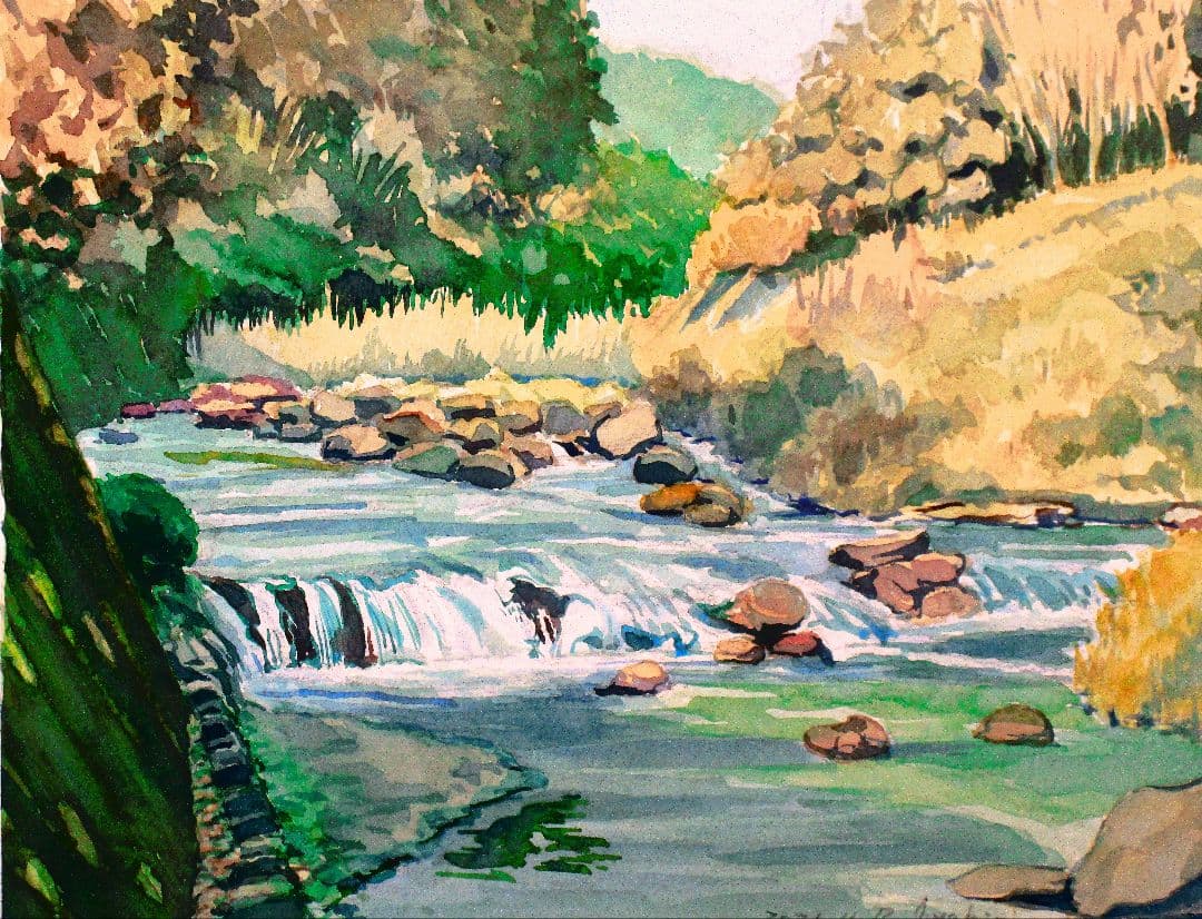 水彩画「せせらぎ」