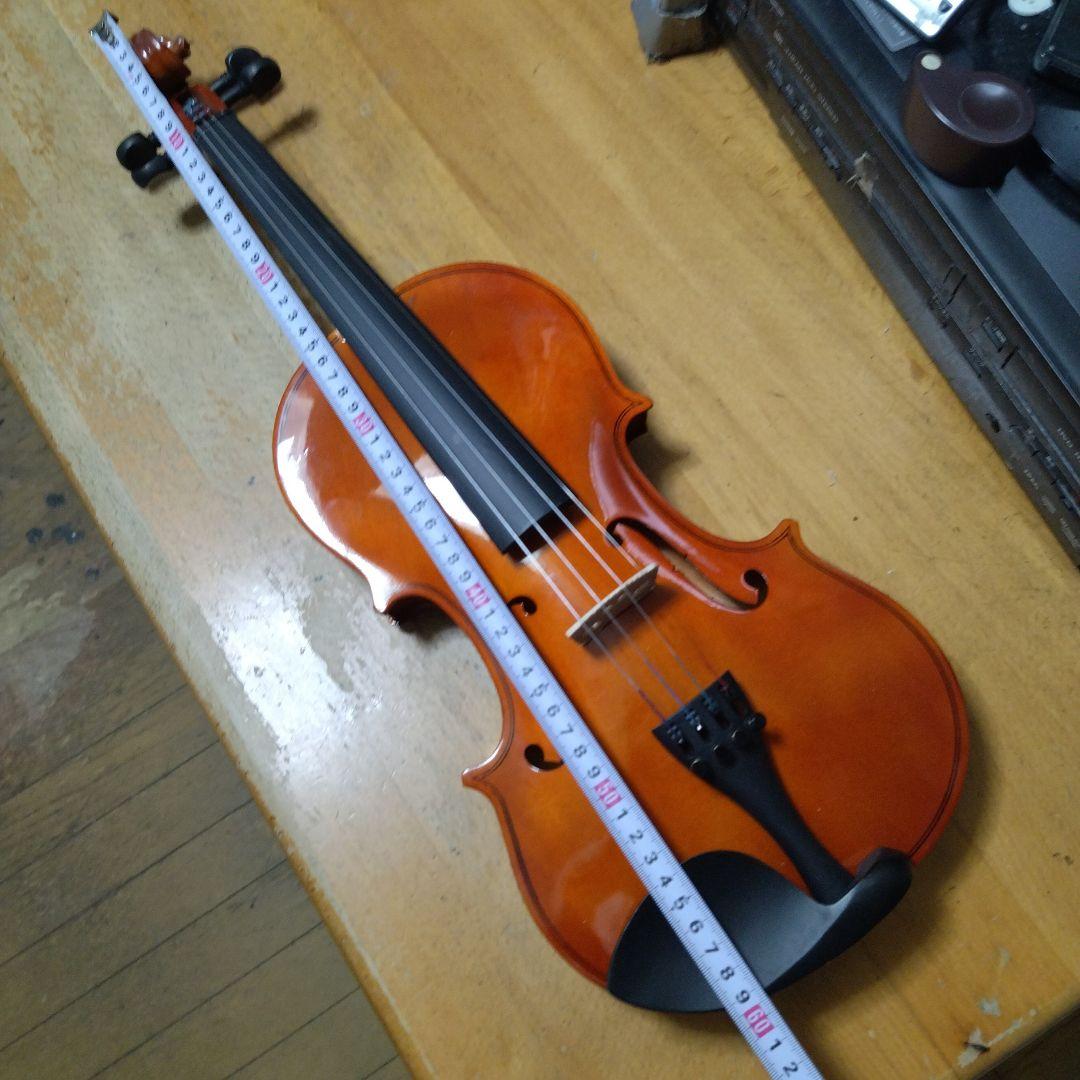 ♥新品未使用4/4♥初心者用バイオリン♥値引済♥弓、ケース、松脂付き