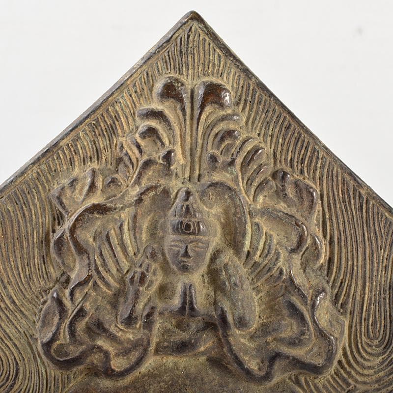 仏教美術　古銅　朝鮮李朝仏　仏像　押出仏　打出仏　置物　M　R6884