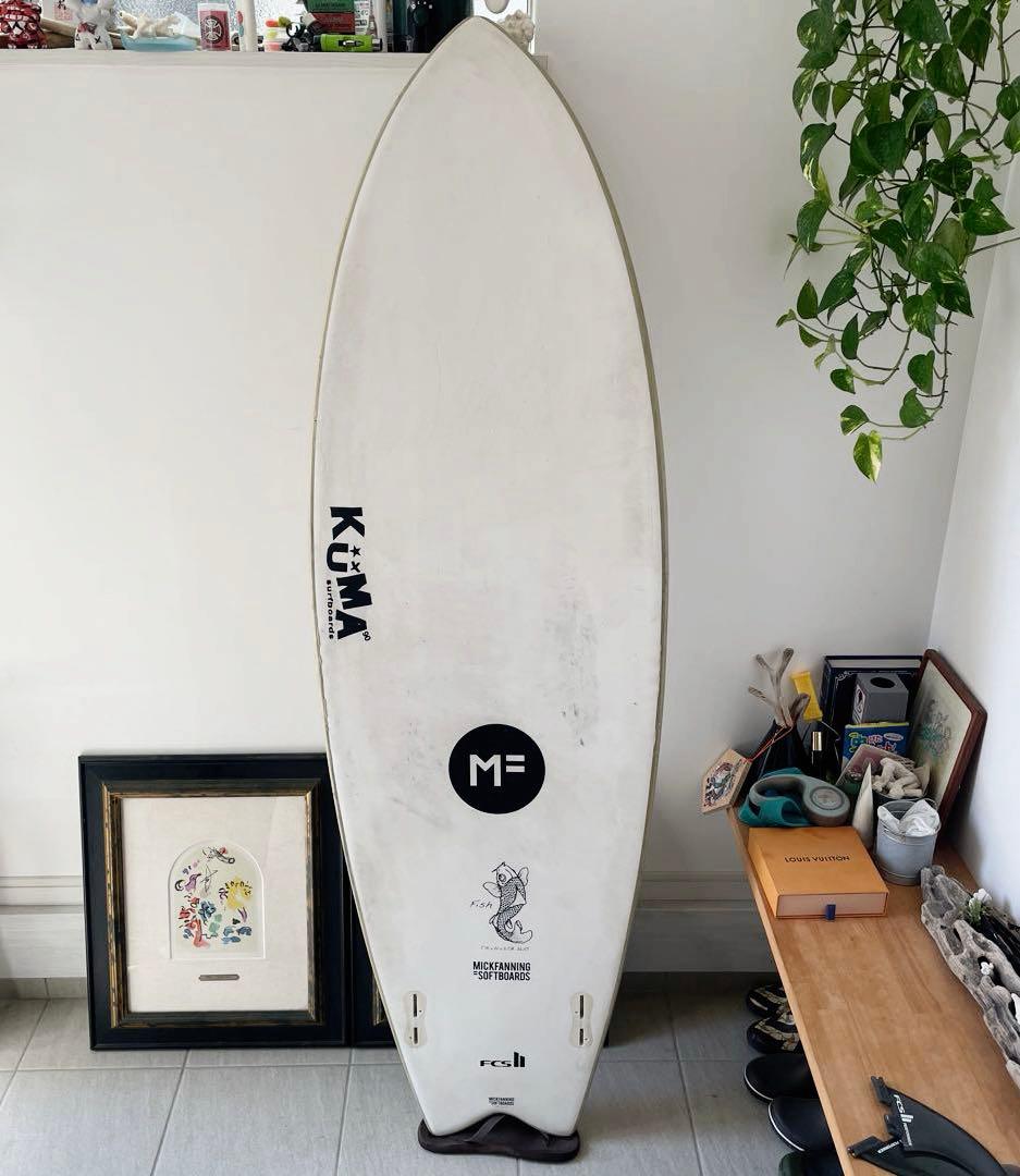【送料込み】フィン付き MF ソフトボード ツインフィッシュ 5'10