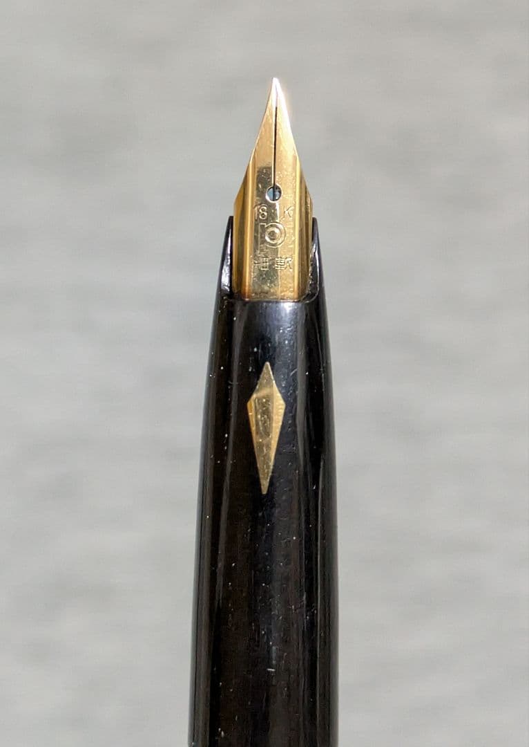 プラチナ 革巻万年筆 2本セット 18Kペン先