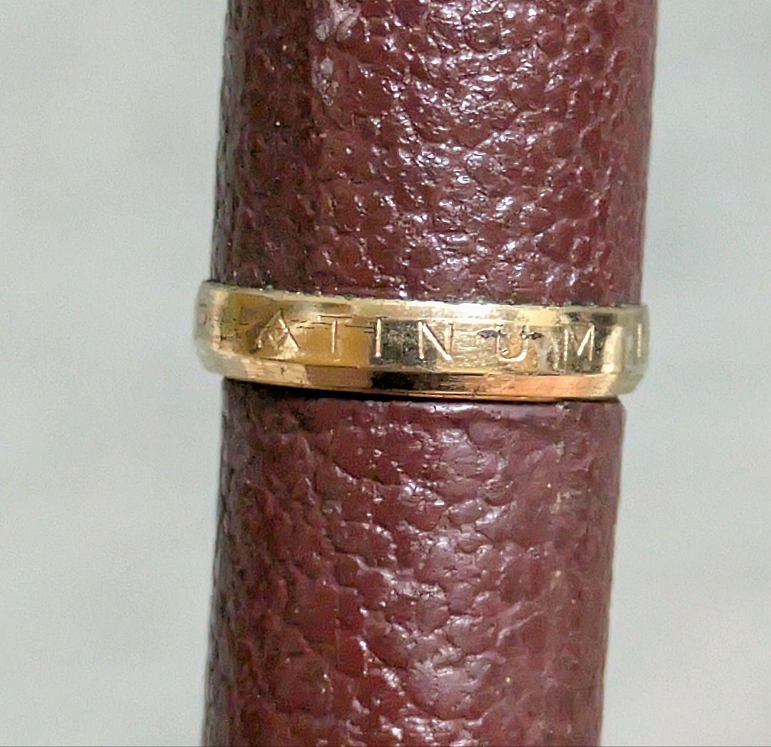 プラチナ 革巻万年筆 2本セット 18Kペン先