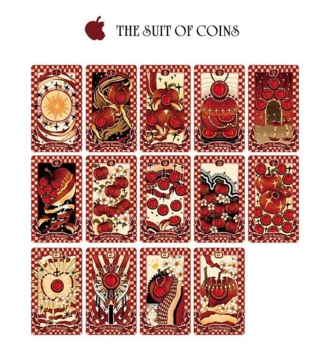 【正規品タロットカード】超レア✨クラファン完売品✨可愛いリンゴのタロットデッキ