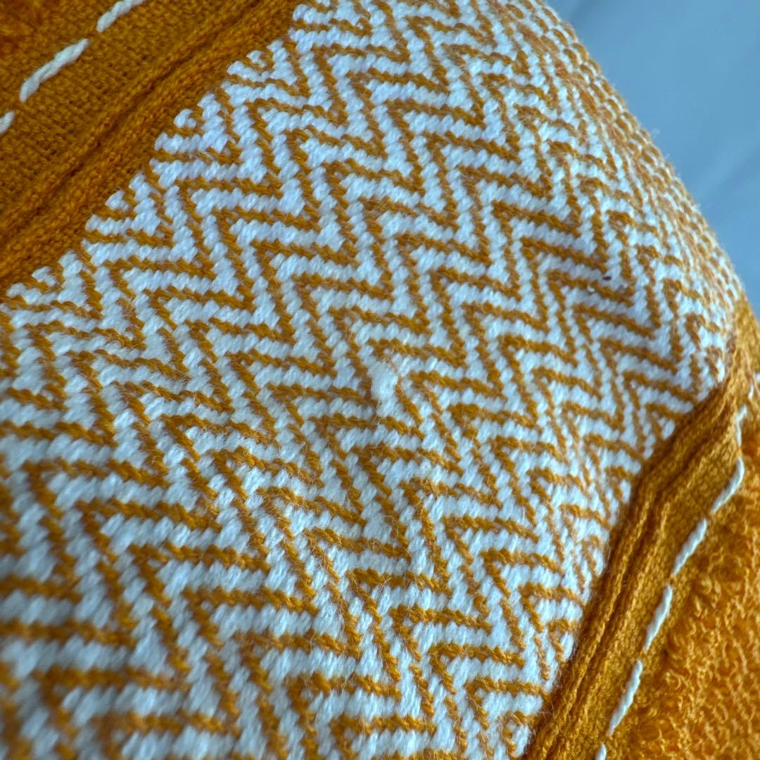 未使用 HERMES エルメス フェイスタオル オレンジ バンロゴ