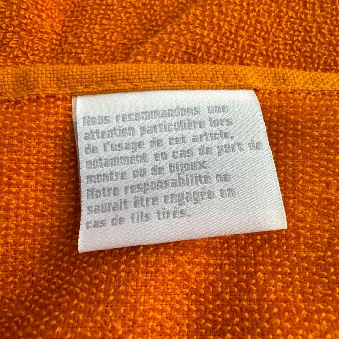 未使用 HERMES エルメス フェイスタオル オレンジ バンロゴ