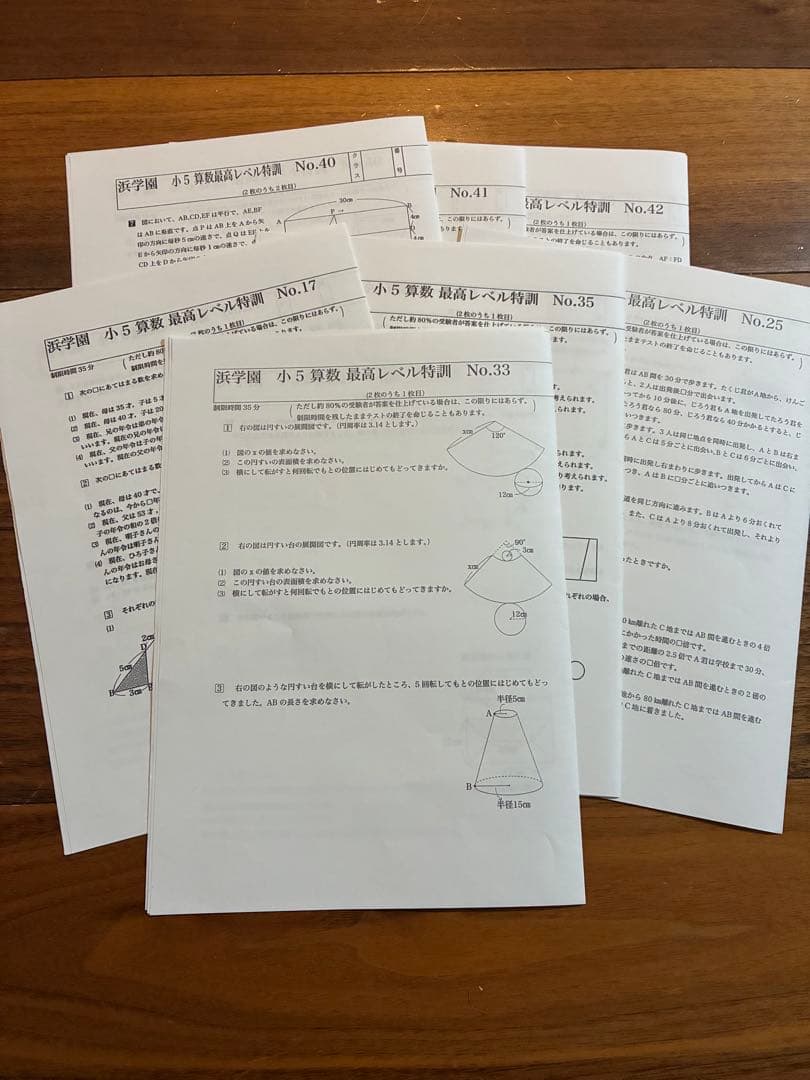 専用⭐︎ 浜学園　小5算数最高レベル特訓問題集