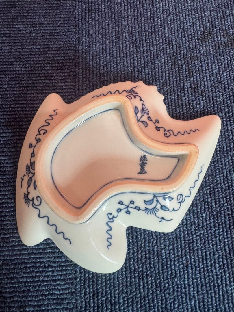 1810  希少　源右衛門　変形皿　鶴文