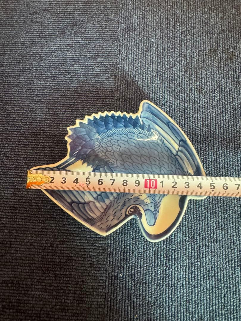 1810  希少　源右衛門　変形皿　鶴文