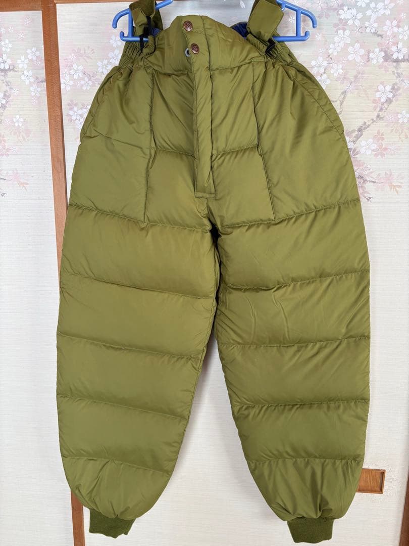 へらぶな　シミズ製ダウンウエアー上下　 オーバーパンツ付き