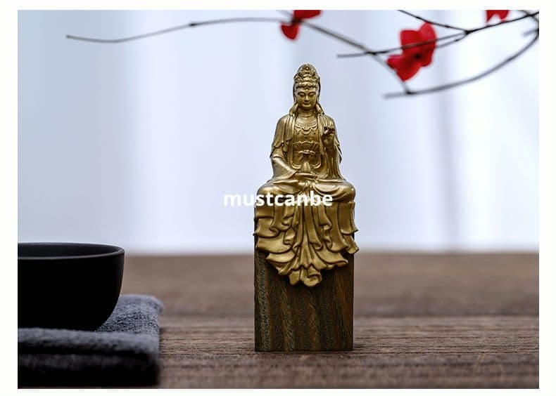 菩薩 観音菩薩 銅製 仏像 彫刻 置物 開運 風水置物 工芸品