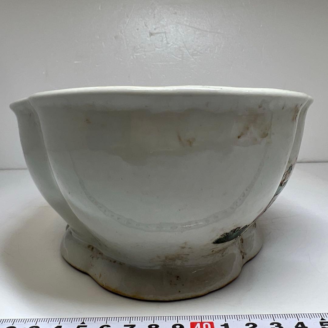 中国清時代　大清同治年製　粉彩大鉢　幅27.2㎝トヒチサ　東な7-1201⭐︎2F