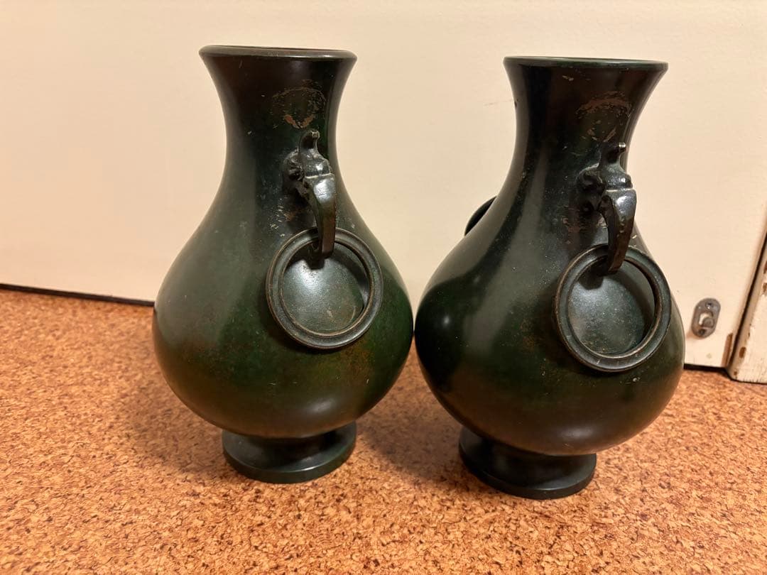 花瓶　骨董、銅製