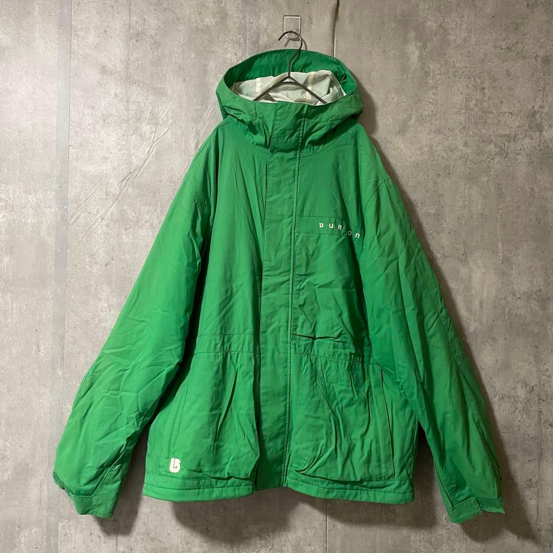 Burtonバートンスキーウェアスノーボードジャケットパーカーフード付緑グリーン