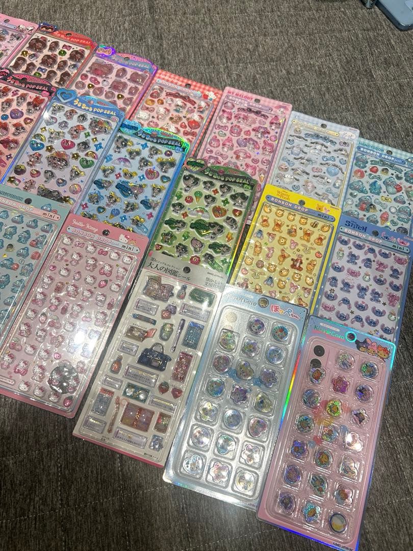 ボンボンドロップシールまとめ売り、正規品　サンリオ　パワパフ　21枚