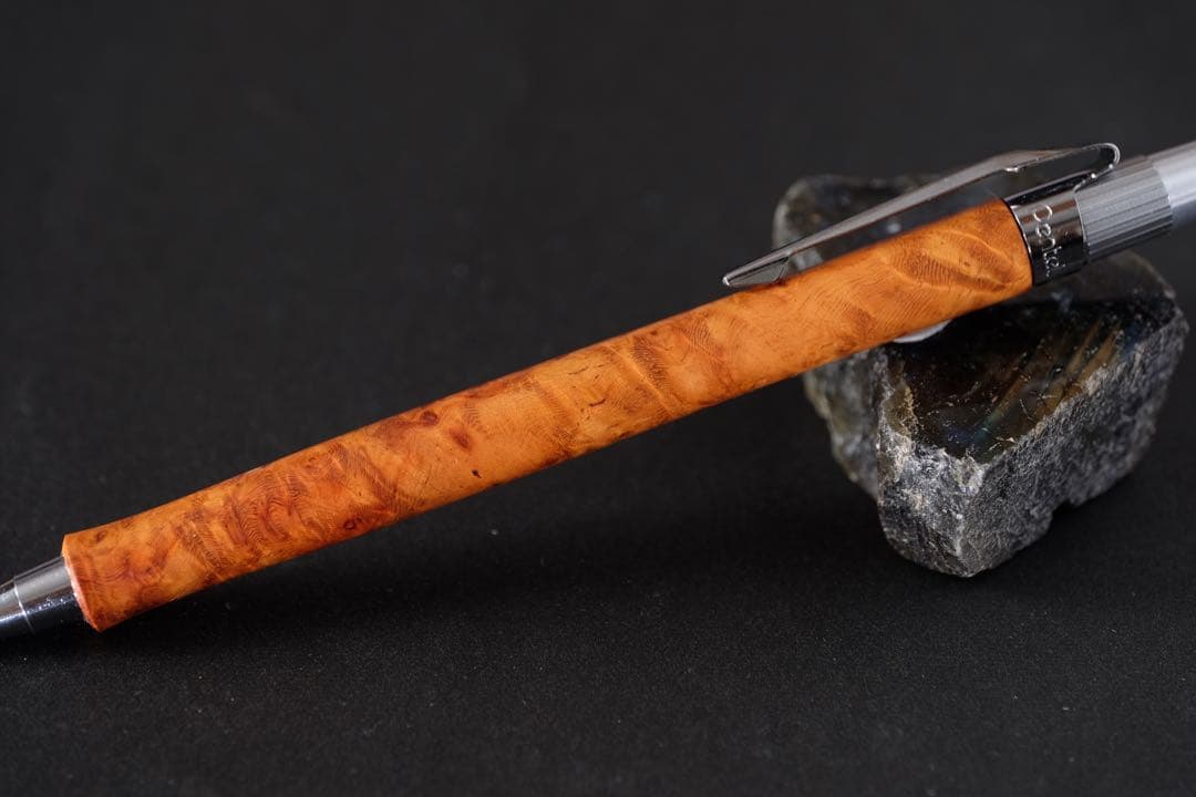 PG5木軸カスタムシャープペンシル0056 花梨瘤　高村杢工房