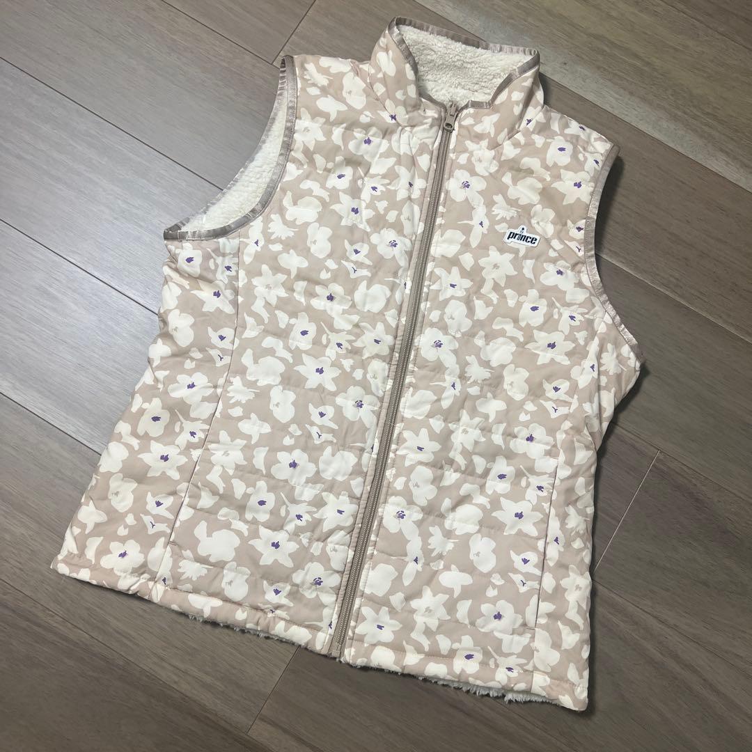 Prince リバーシブル　ボア・花柄ベスト