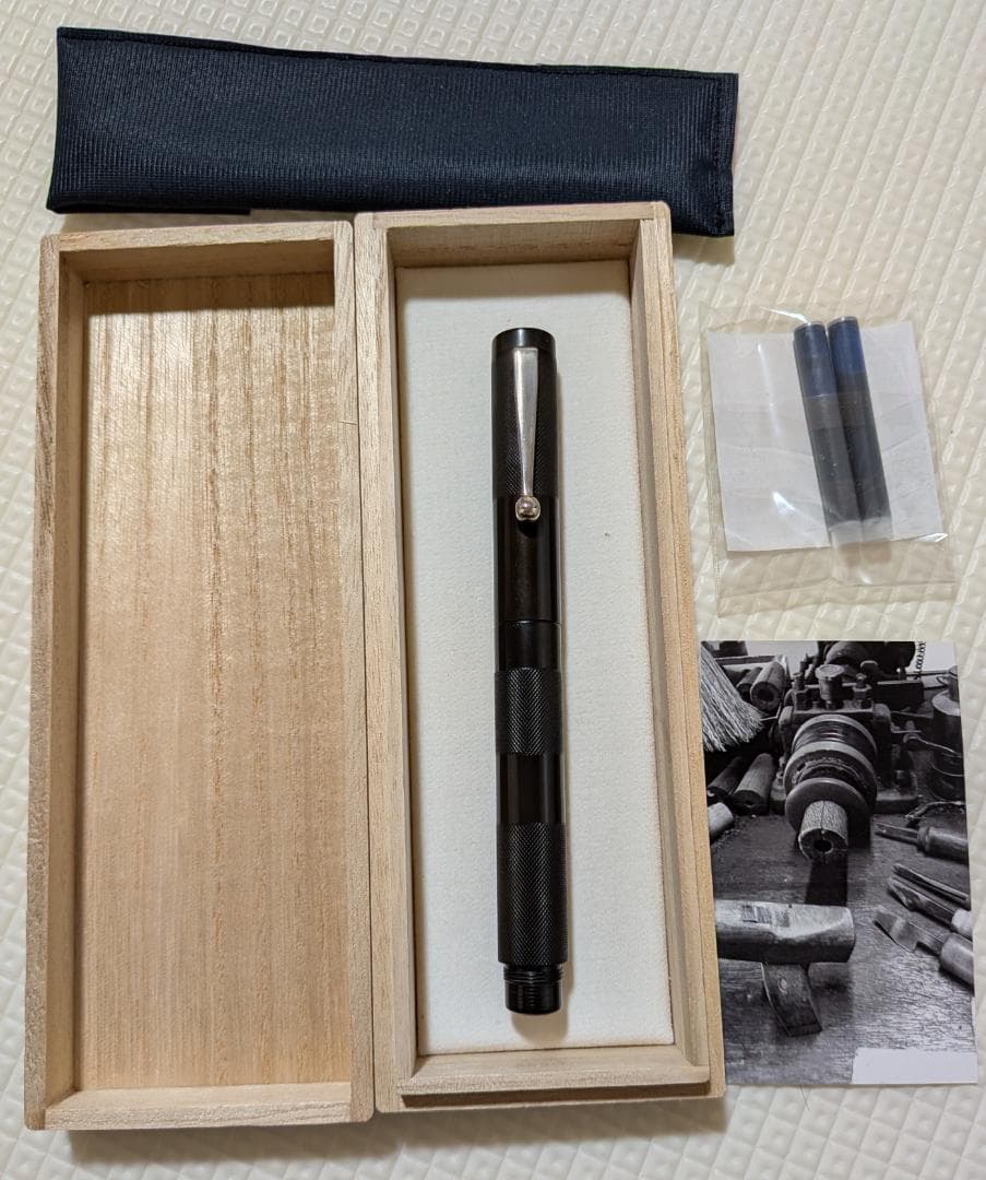 仙台大橋堂 手作り万年筆 エボナイト製(F)