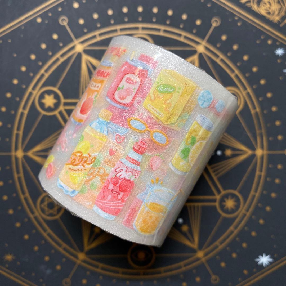 【9444】海外　5.25m ラメ加工カッティングマステ　ソフトドリンク　装飾系