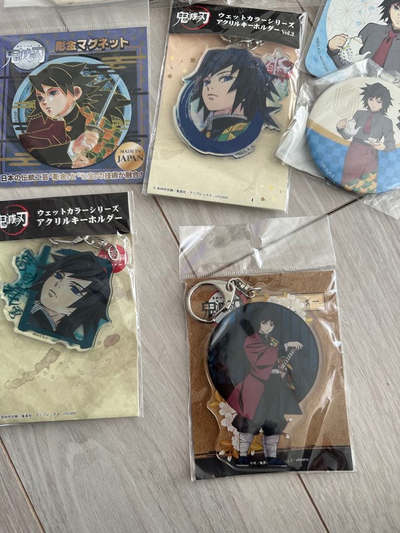 鬼滅の刃　冨岡義勇セット　Demon Slayerアニメ　鬼滅カフェ限定バッグ