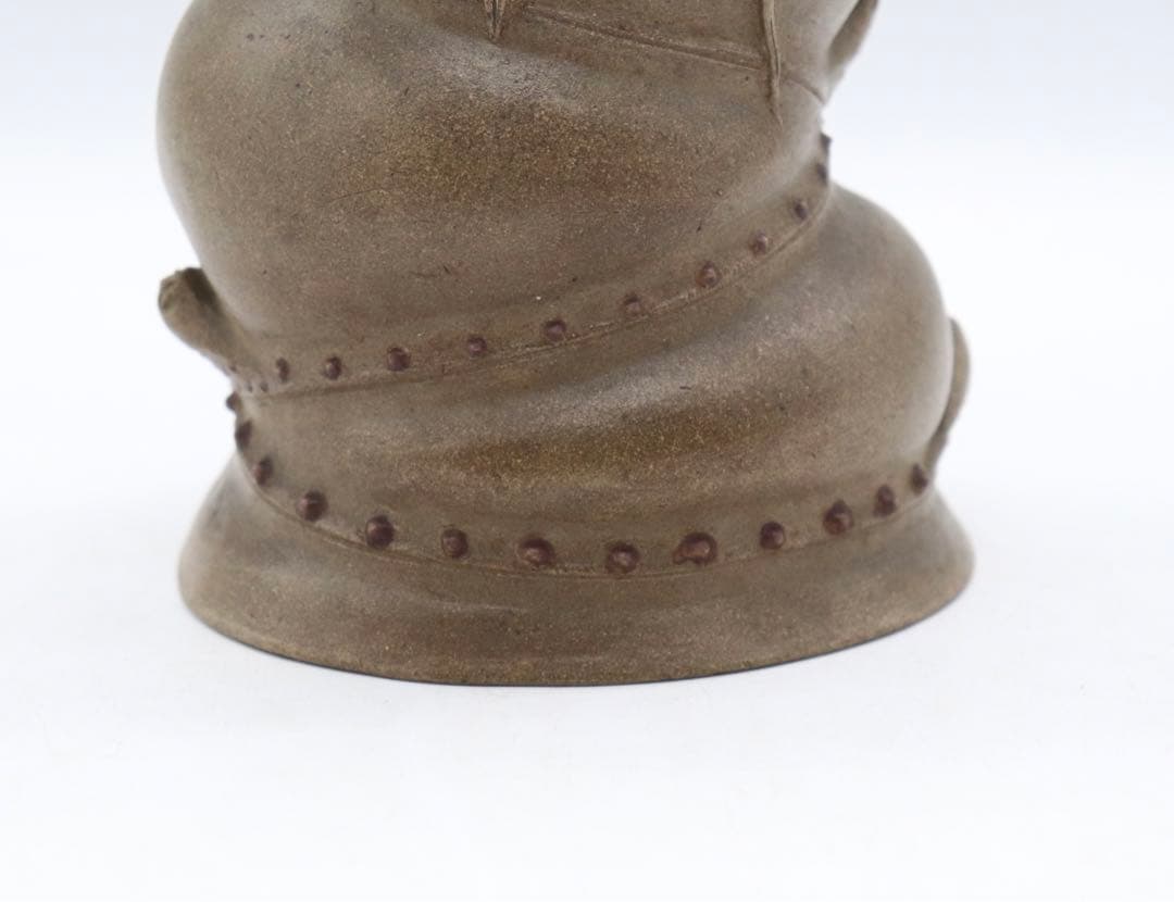 中国　黄泥竹型筆入　在銘　送料込み1117