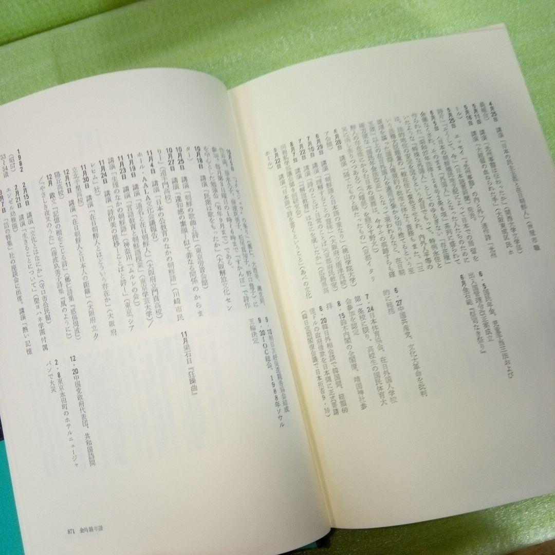 原野の詩　1955～1988　集成詩集　金時鐘　1991年11月20日第一刷発行