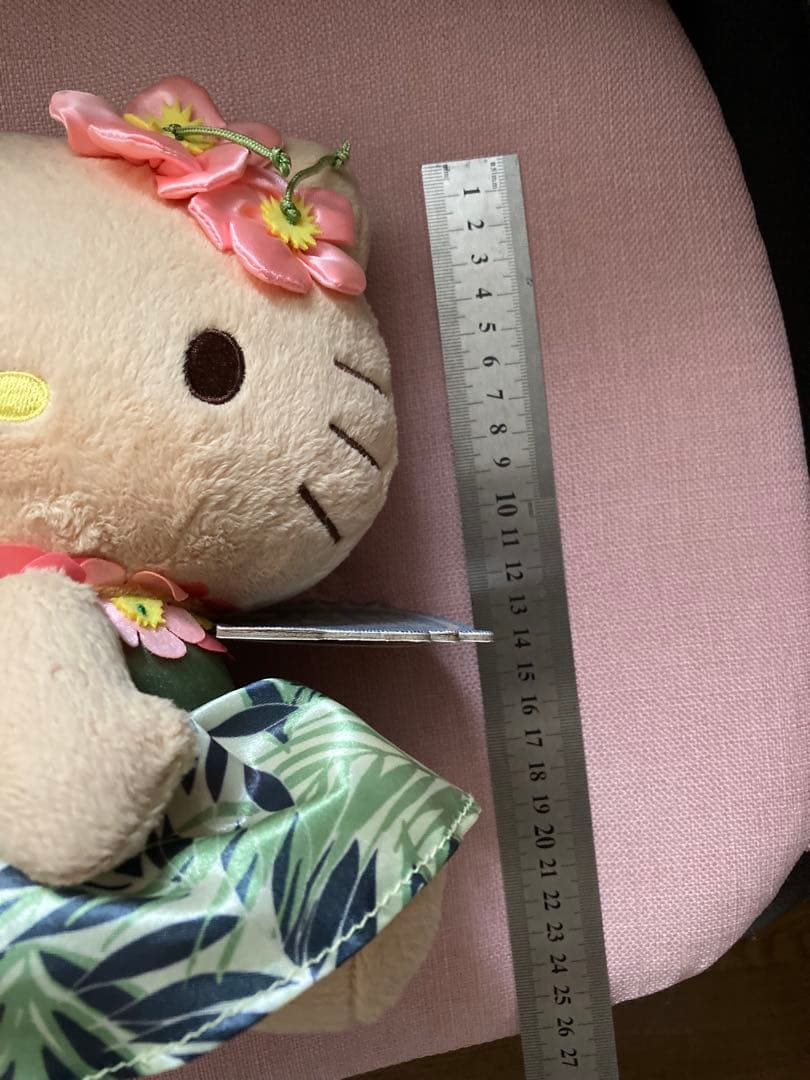 ハローキティ 日焼けハワイアン ぬいぐるみ ハイビスカス モンステラ 未使用