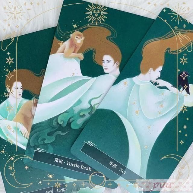 【正規品オラクルカード】金縁＆箔押し超美麗レアデッキ✨中国占星術二十八宿のカード